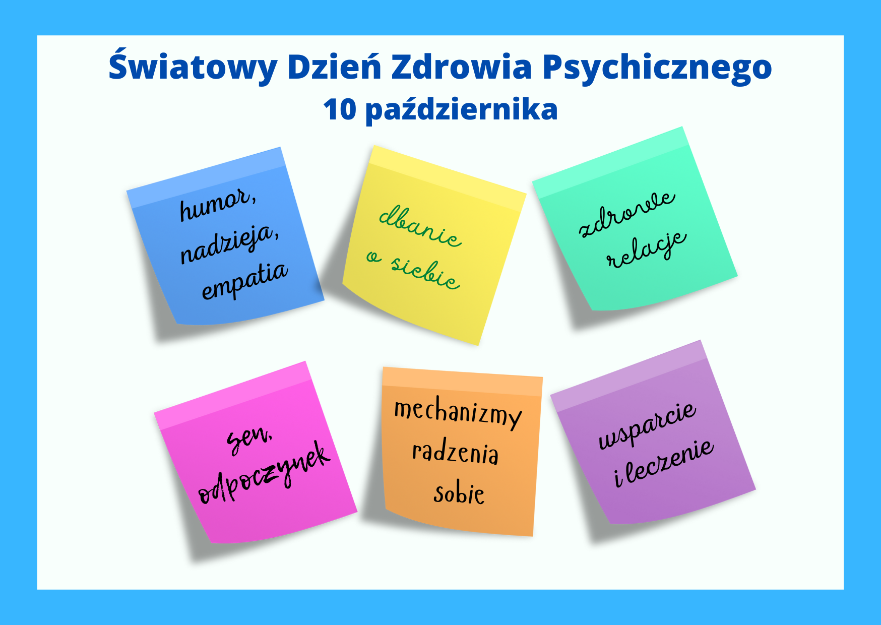 napis światowy dzień zdrowia psychicznego