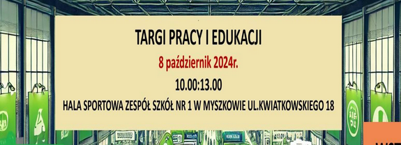 plakat informujący o targach pracy i edukacji